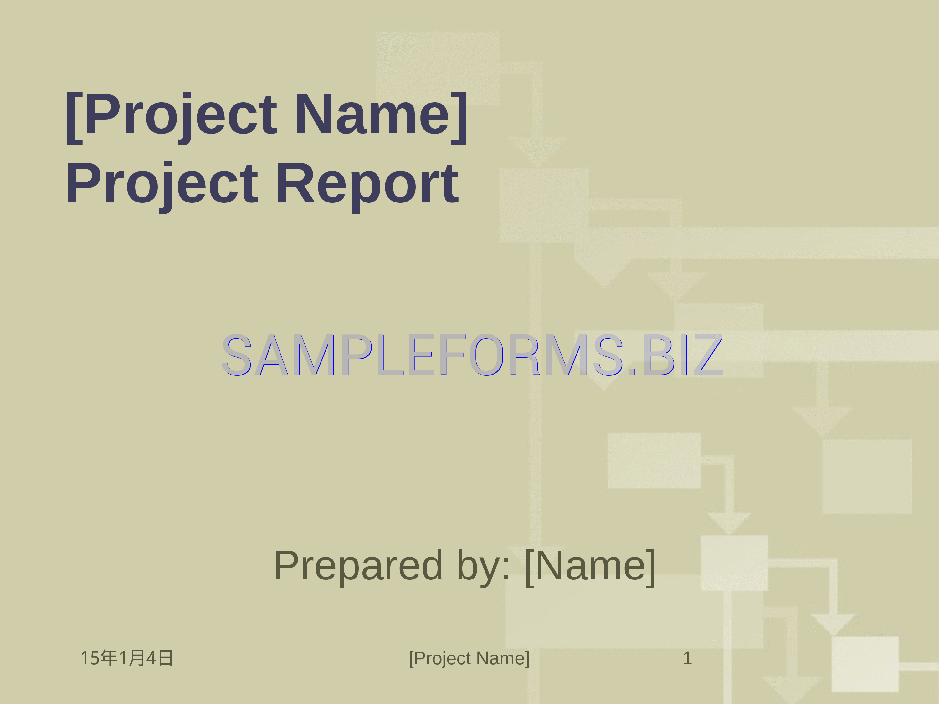 Preview free downloadable Project Report Template in PDF (page 1)